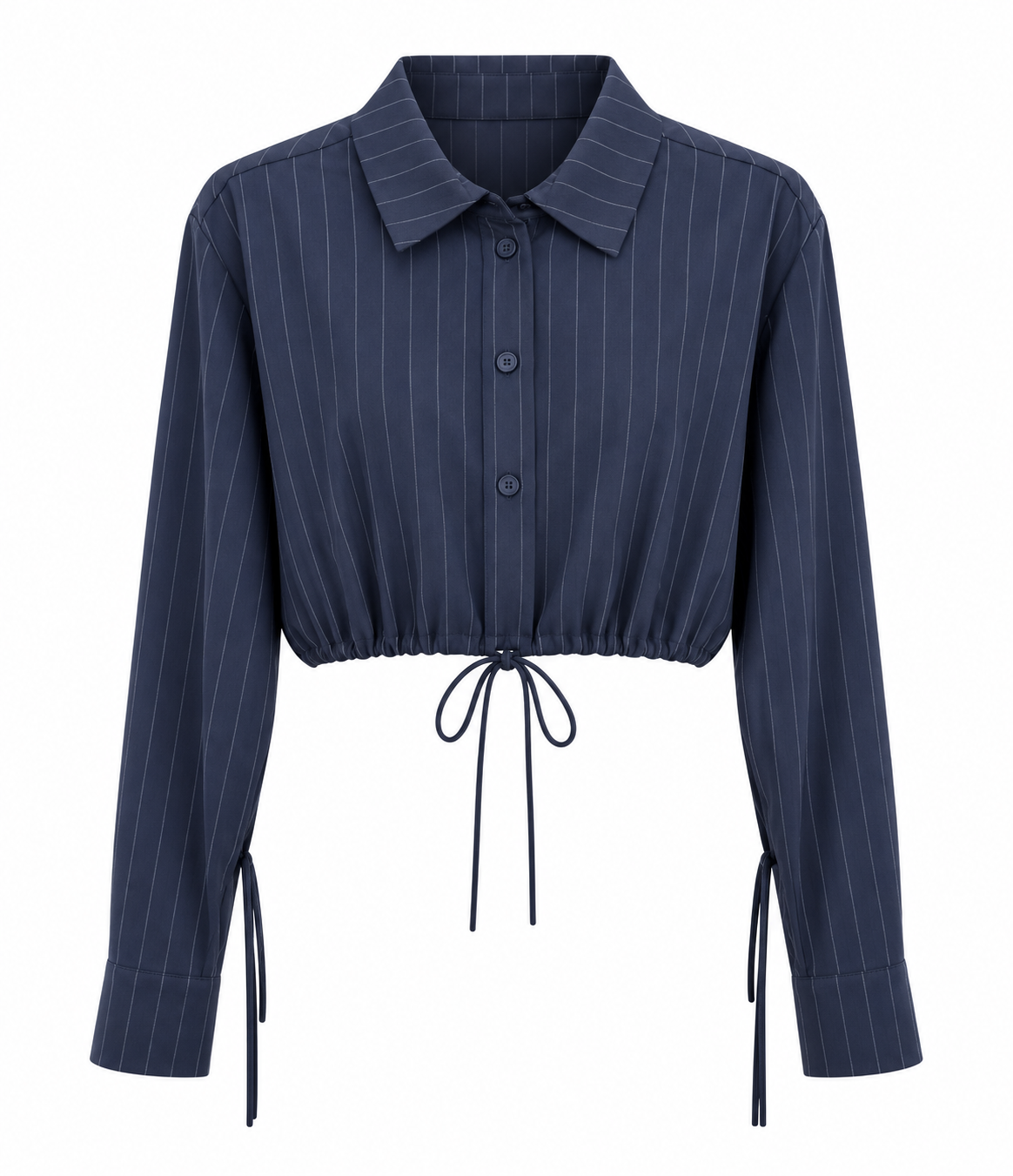 Laylo Pinstripe Tie Shirt
